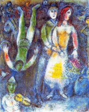 The flying clown contemporary Marc Chagall Oil Paintings
